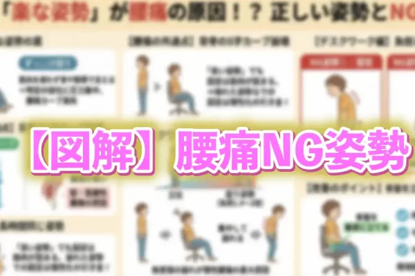 【放置厳禁】腰痛を悪化させる「NG姿勢」！正しい座り方と痛みを防ぐ改善のコツ